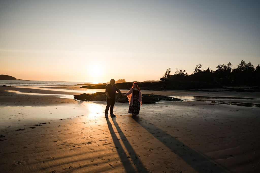 Romantic Engagement session in Cox Bay, Tofino