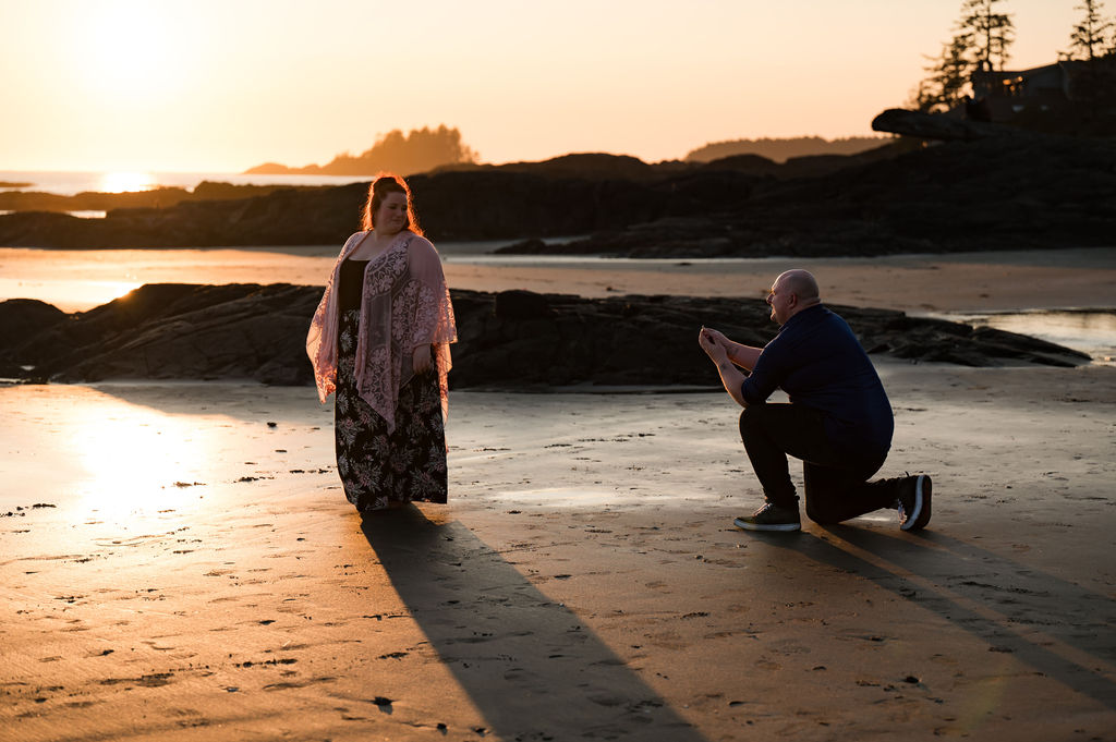 Engagement photography session in Tofino