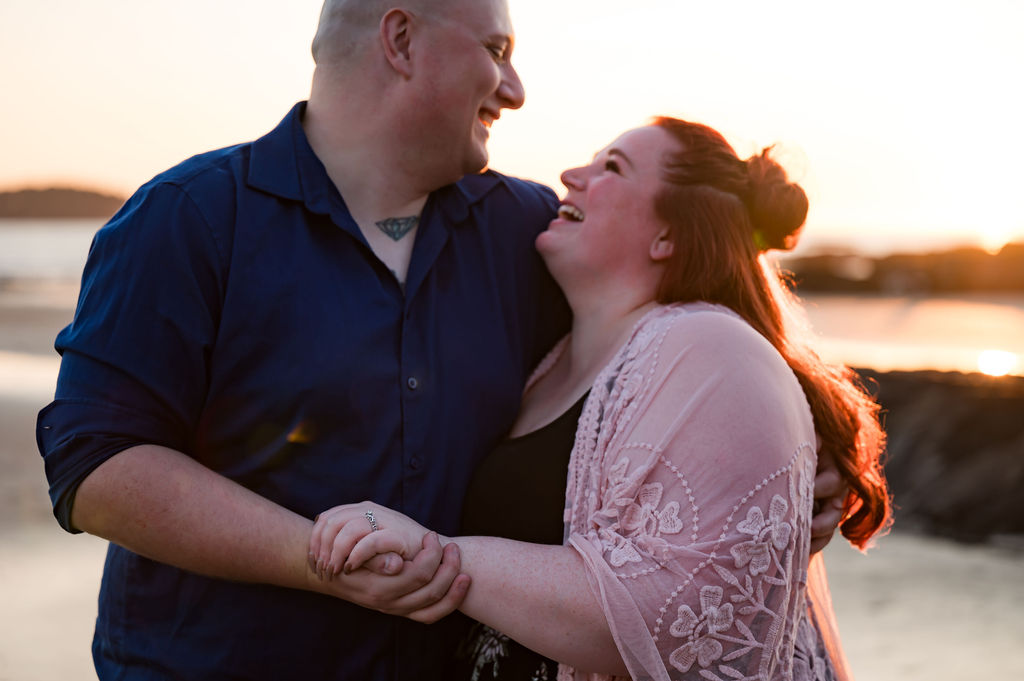 Romantic Sunset Engagement photography in Tofino